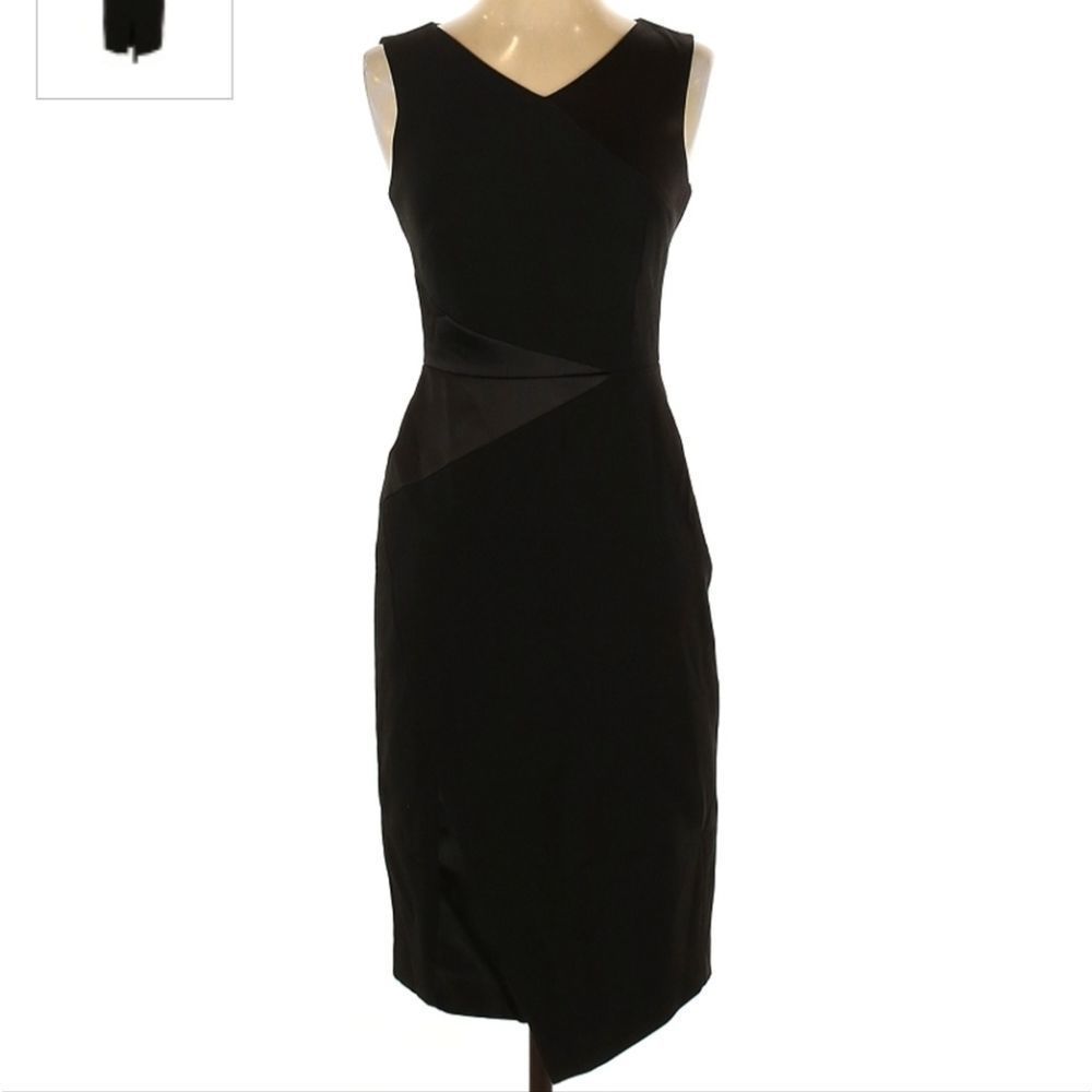 White House Black Market black Assymetrical Cocktail Dress